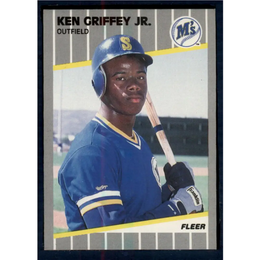 1989 Fleer #548 Ken Griffey Jr. EX Excellent RC Rookie Seattle Mariners Baseball Card  Image 1