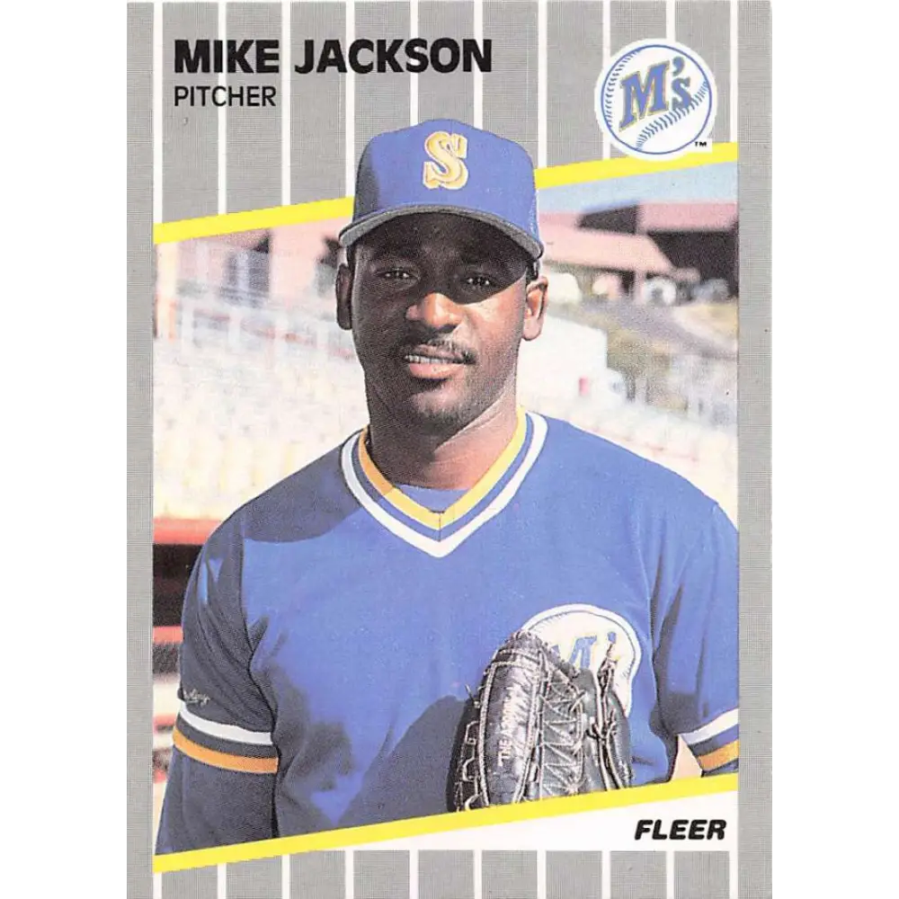 1989 Fleer #550 Mike Jackson EX Excellent Seattle Mariners Baseball Card  Image 1