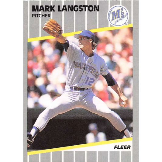 1989 Fleer #551 Mark Langston EX Excellent Seattle Mariners Baseball Card  Image 1