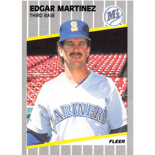 1989 Fleer #552 Edgar Martinez EX Excellent Seattle Mariners Baseball Card  Image 1