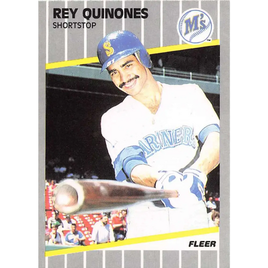 1989 Fleer #556 Rey Quinones EX Excellent Seattle Mariners Baseball Card  Image 1