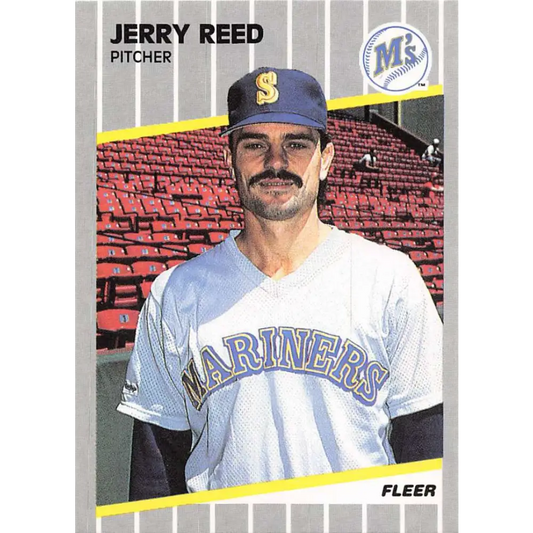 1989 Fleer #557 Jerry Reed EX Excellent Seattle Mariners Baseball Card  Image 1