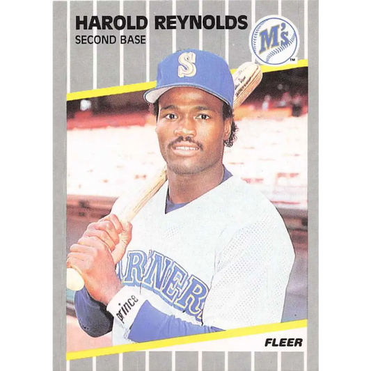1989 Fleer #558 Harold Reynolds EX Excellent Seattle Mariners Baseball Card  Image 1