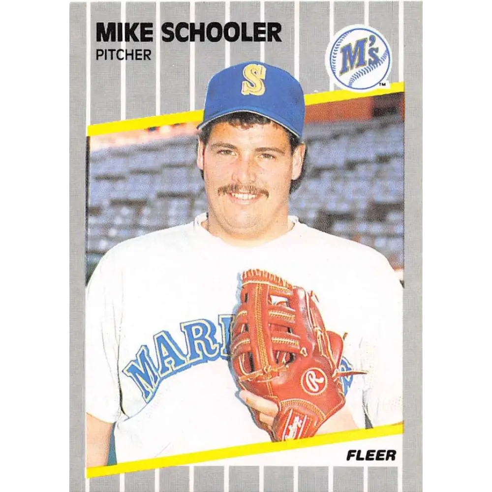 1989 Fleer #559 Mike Schooler EX Excellent Seattle Mariners Baseball Card  Image 1