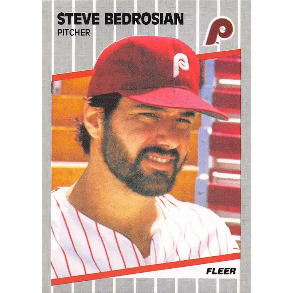 1989 Fleer #562 Steve Bedrosian EX Excellent Philadelphia Phillies Baseball Card  Image 1