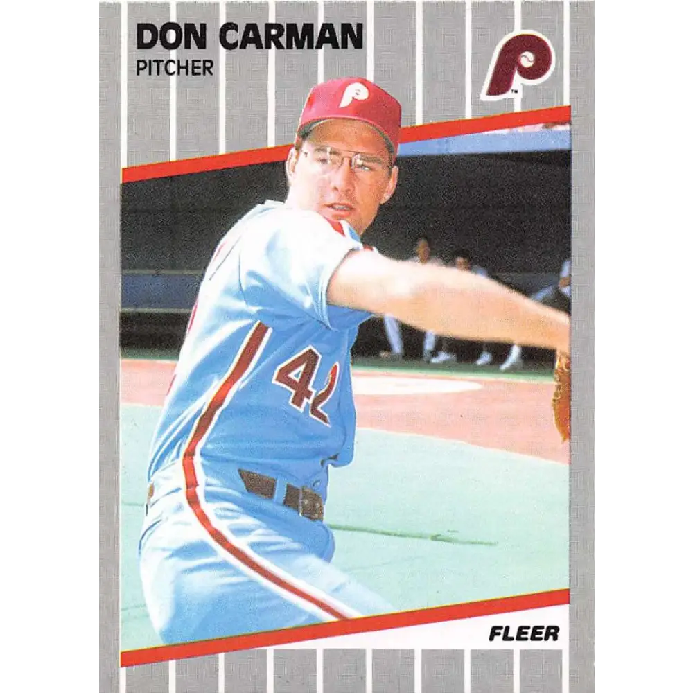 1989 Fleer #564 Don Carman EX Excellent Philadelphia Phillies Baseball Card  Image 1