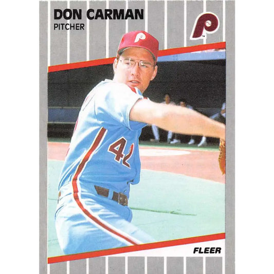 1989 Fleer #564 Don Carman EX Excellent Philadelphia Phillies Baseball Card  Image 1