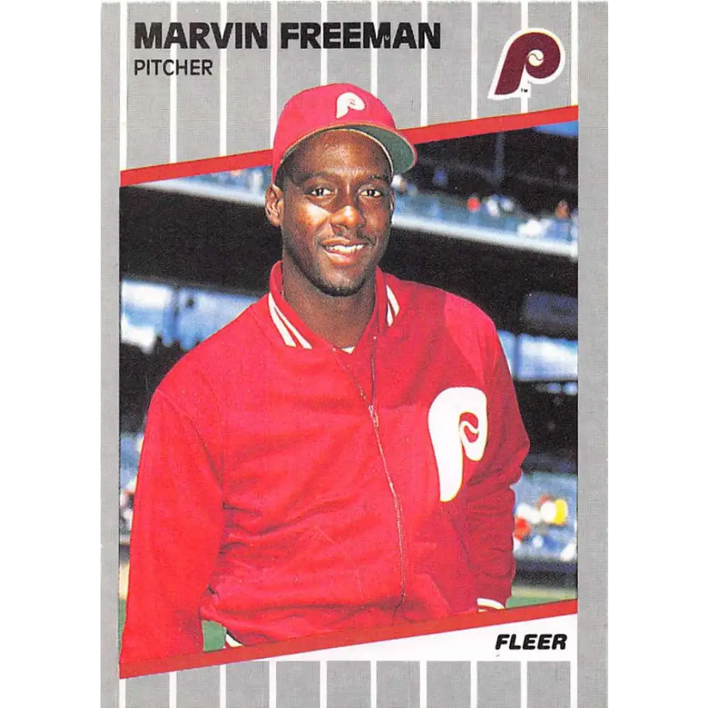 1989 Fleer #566 Marvin Freeman EX Excellent Philadelphia Phillies Baseball Card  Image 1