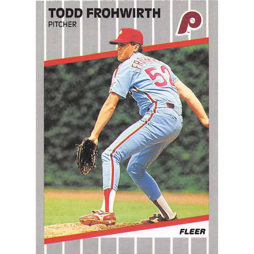 1989 Fleer #567 Todd Frohwirth EX Excellent Philadelphia Phillies Baseball Card  Image 1