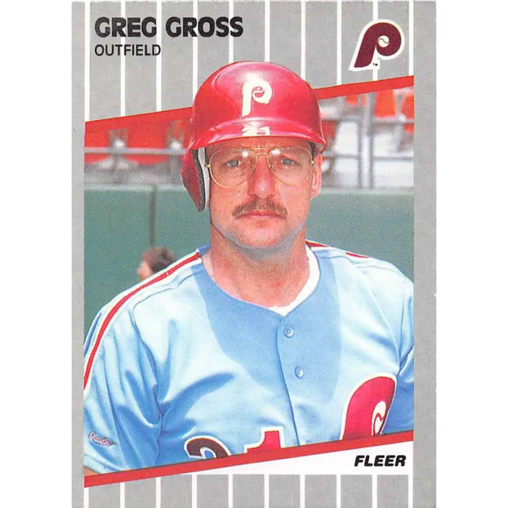1989 Fleer #568 Greg Gross EX Excellent Philadelphia Phillies Baseball Card  Image 1
