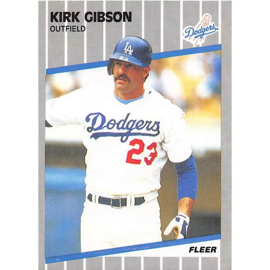 1989 Fleer #57 Kirk Gibson EX Excellent Los Angeles Dodgers Baseball Card  Image 1