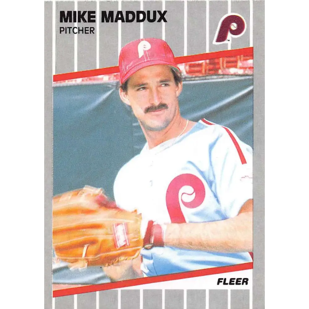 1989 Fleer #576 Mike Maddux EX Excellent Philadelphia Phillies Baseball Card  Image 1