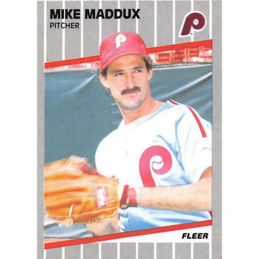 1989 Fleer #576 Mike Maddux EX Excellent Philadelphia Phillies Baseball Card  Image 1