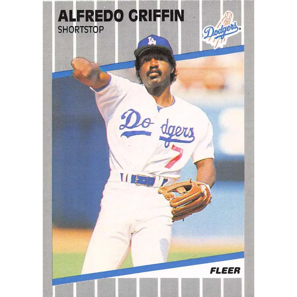1989 Fleer #58 Alfredo Griffin EX Excellent Los Angeles Dodgers Baseball Card  Image 1
