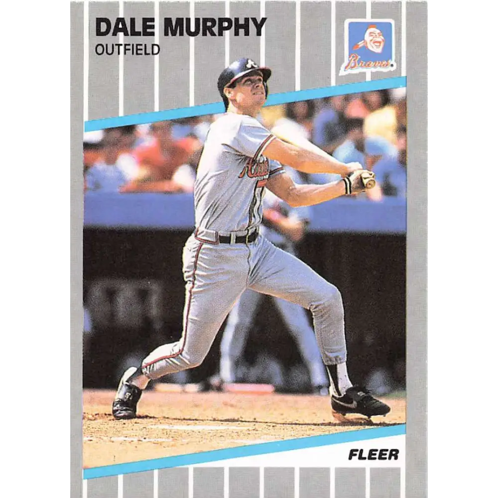 1989 Fleer #596 Dale Murphy EX Excellent Atlanta Braves Baseball Card  Image 1