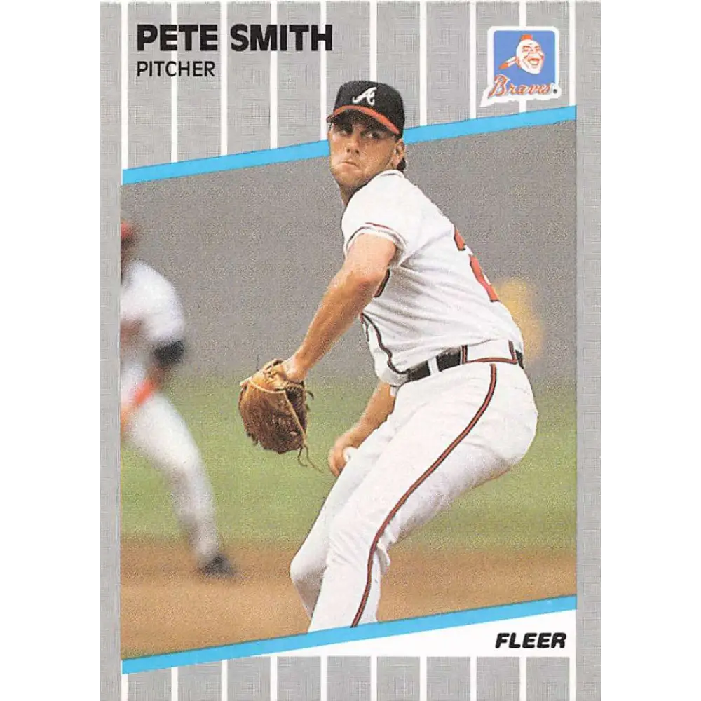 1989 Fleer #600 Pete Smith EX Excellent Atlanta Braves Baseball Card  Image 1