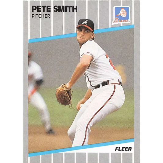 1989 Fleer #600 Pete Smith EX Excellent Atlanta Braves Baseball Card  Image 1