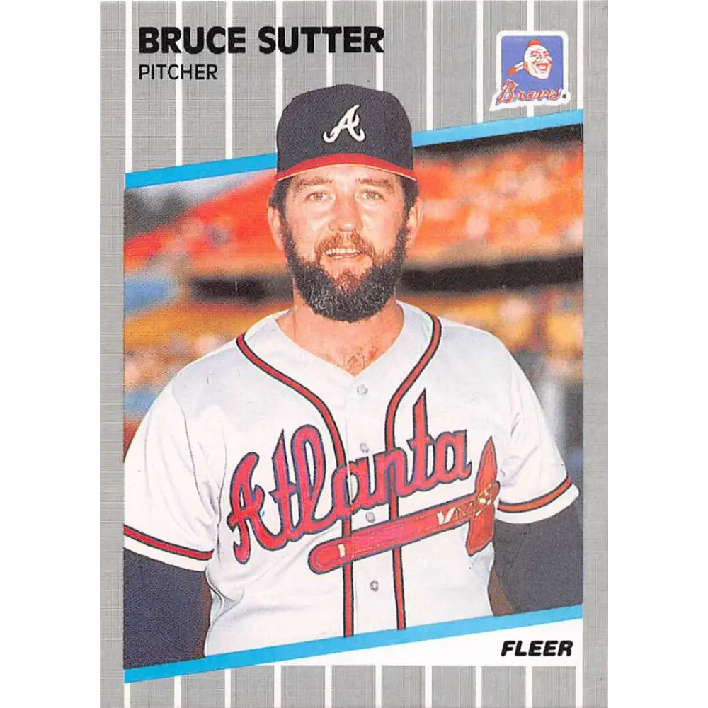 1989 Fleer #603 Bruce Sutter EX Excellent Atlanta Braves Baseball Card  Image 1