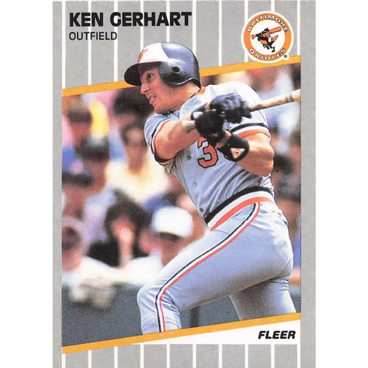 1989 Fleer #609 Ken Gerhart EX Excellent Baltimore Orioles Baseball Card  Image 1