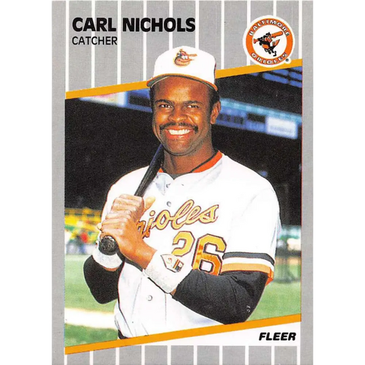 1989 Fleer #612 Carl Nichols EX Excellent Baltimore Orioles Baseball Card  Image 1