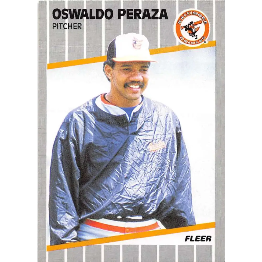 1989 Fleer #615 Oswaldo Peraza EX Excellent Baltimore Orioles Baseball Card  Image 1