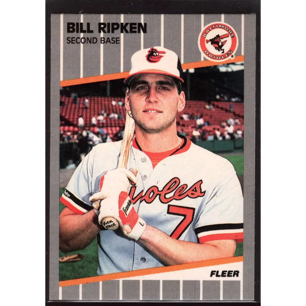 1989 Fleer #616a Billy Ripken EX Excellent Baltimore Orioles Baseball Card  Image 1