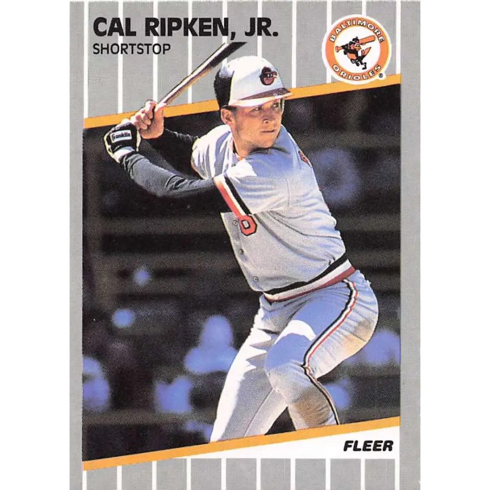 1989 Fleer #617 Cal Ripken Jr. EX Excellent Baltimore Orioles Baseball Card  Image 1