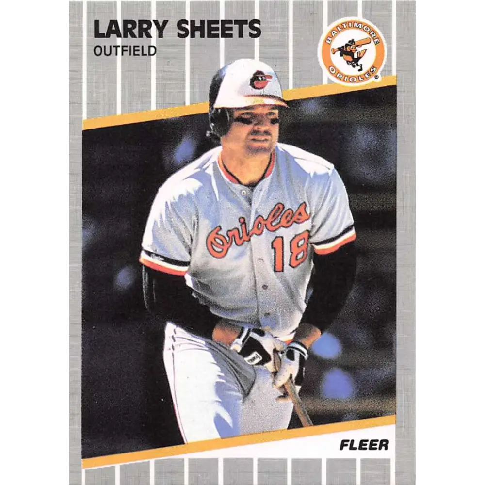 1989 Fleer #620 Larry Sheets EX Excellent Baltimore Orioles Baseball Card  Image 1