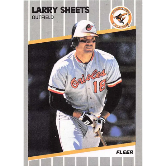 1989 Fleer #620 Larry Sheets EX Excellent Baltimore Orioles Baseball Card  Image 1