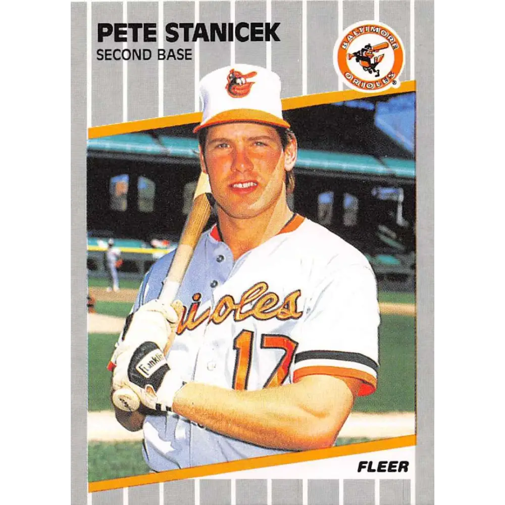 1989 Fleer #622 Pete Stanicek EX Excellent Baltimore Orioles Baseball Card  Image 1