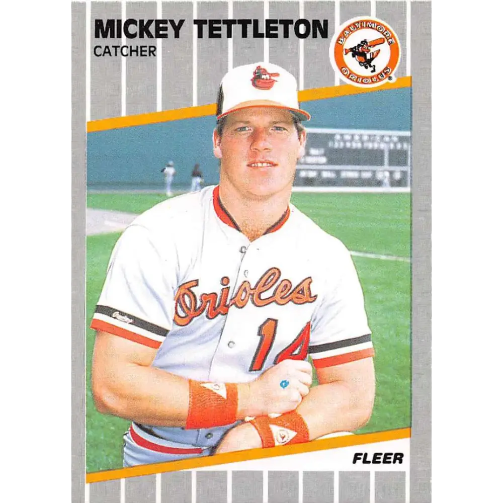 1989 Fleer #623 Mickey Tettleton EX Excellent Baltimore Orioles Baseball Card  Image 1