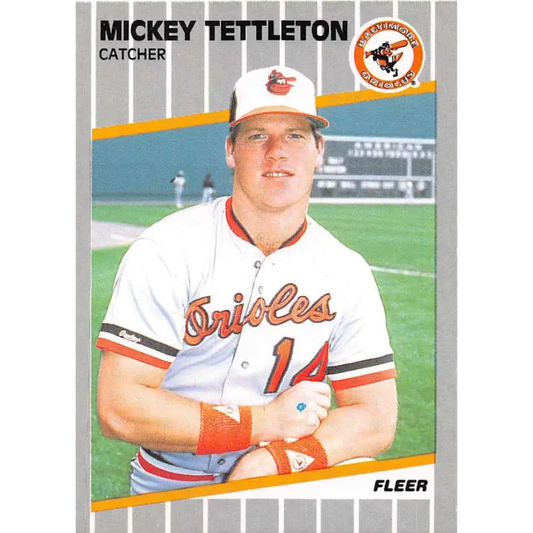1989 Fleer #623 Mickey Tettleton EX Excellent Baltimore Orioles Baseball Card  Image 1