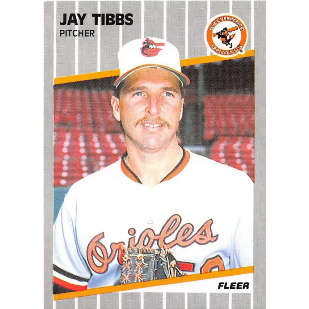 1989 Fleer #624 Jay Tibbs EX Excellent Baltimore Orioles Baseball Card  Image 1
