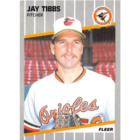 1989 Fleer #624 Jay Tibbs EX Excellent Baltimore Orioles Baseball Card  Image 1