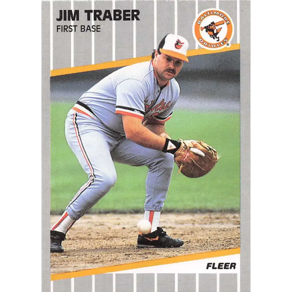 1989 Fleer #625 Jim Traber EX Excellent Baltimore Orioles Baseball Card  Image 1
