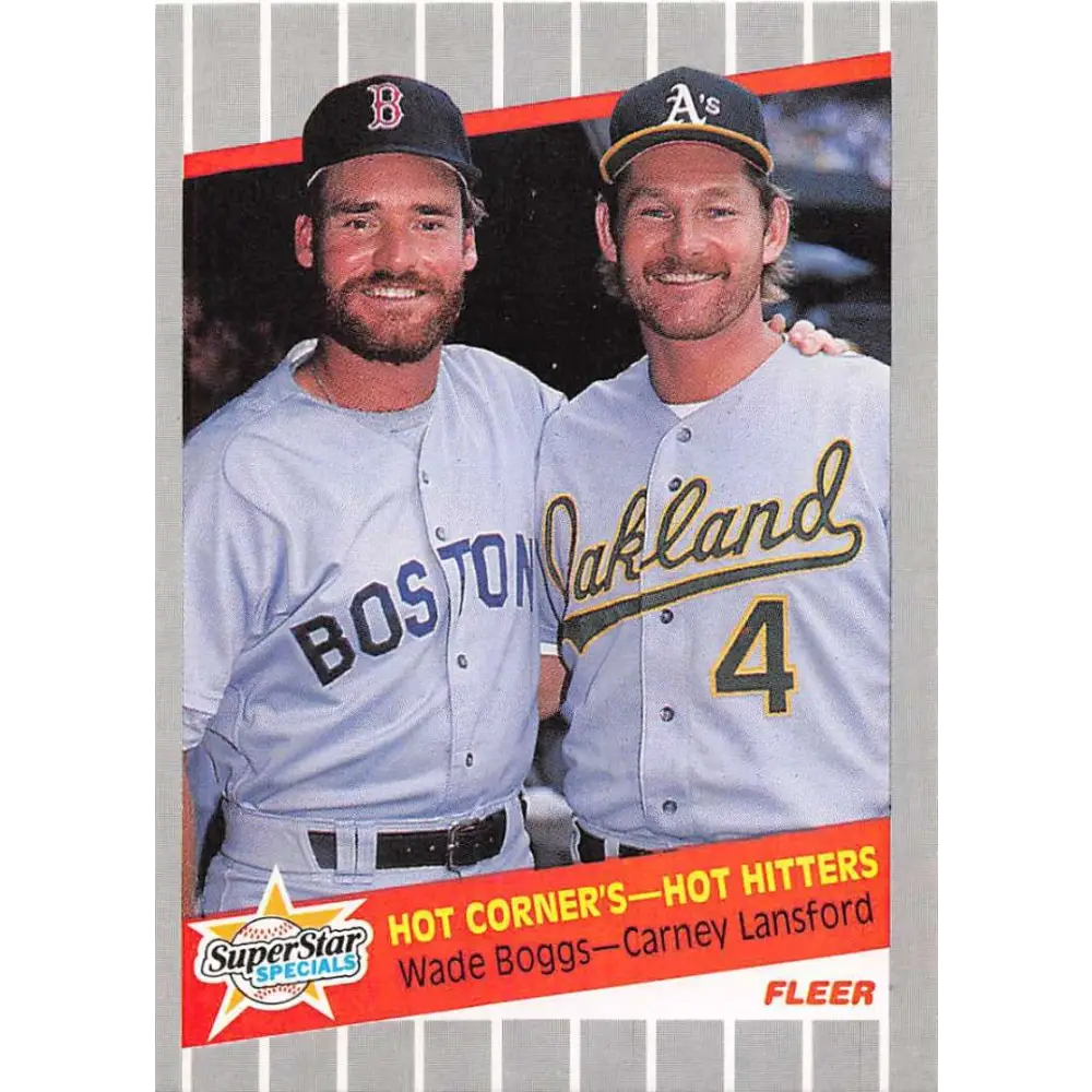 1989 Fleer #633 Wade Boggs/Carney Lansford EX Excellent Boston Red Sox/Oakland Athletics Baseball Card  Image 1