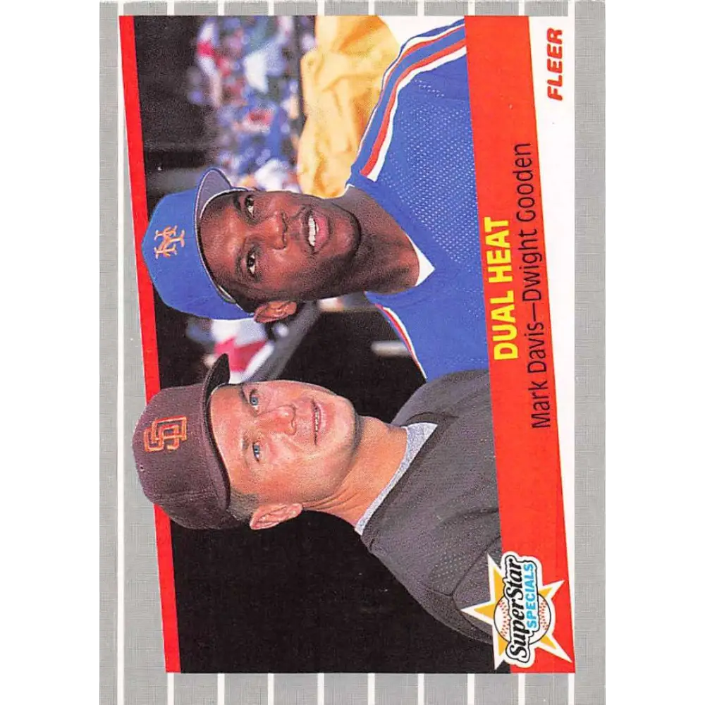 1989 Fleer #635 Mark Davis/Dwight Gooden EX Excellent San Diego Padres/New York Mets Baseball Card  Image 1