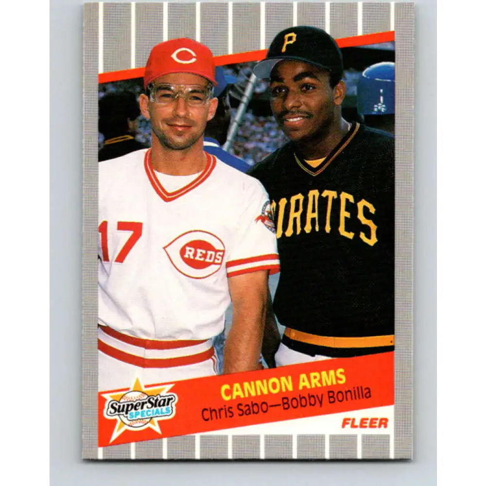 1989 Fleer #637 Chris Sabo/Bobby Bonilla EX Excellent Cincinnati Reds/Pittsburgh Pirates Baseball Card  Image 1