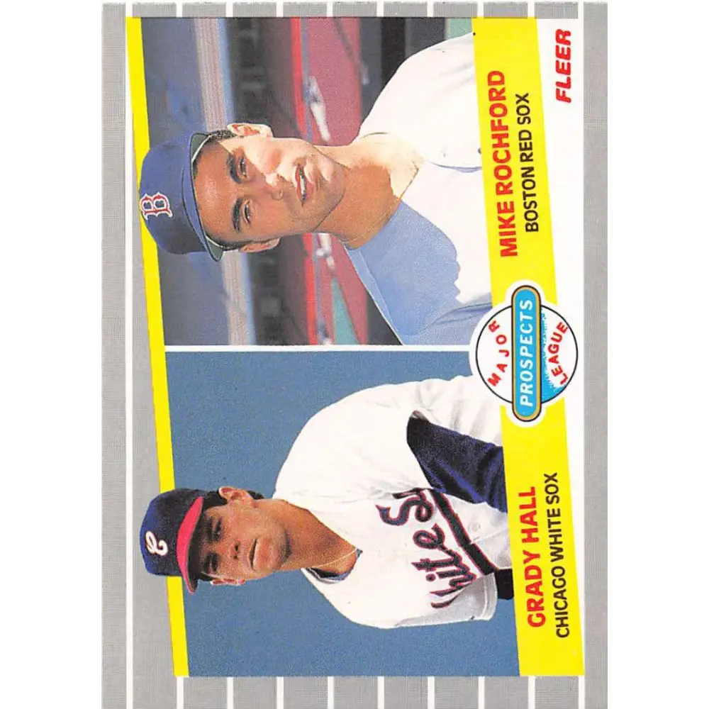 1989 Fleer #650 Grady Hall/Mike Rochford EX Excellent RC Rookie Chicago White Sox/Boston Red Sox Baseball Card  Image 1