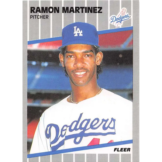 1989 Fleer #67 Ramon Martinez EX Excellent RC Rookie Los Angeles Dodgers Baseball Card  Image 1