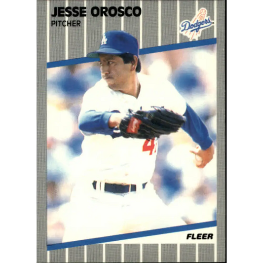 1989 Fleer #68 Jesse Orosco EX Excellent Los Angeles Dodgers Baseball Card  Image 1