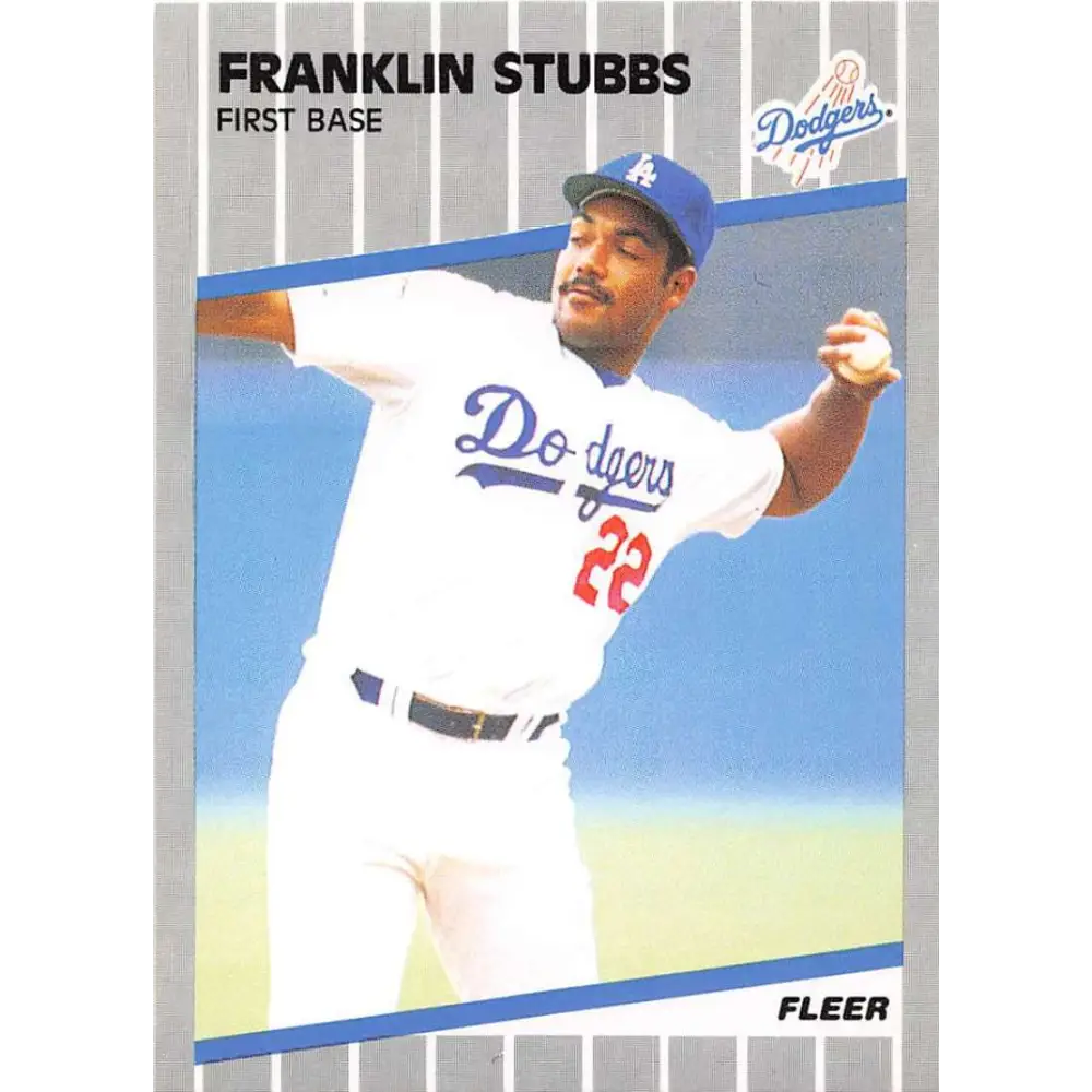 1989 Fleer #74 Franklin Stubbs EX Excellent Los Angeles Dodgers Baseball Card  Image 1
