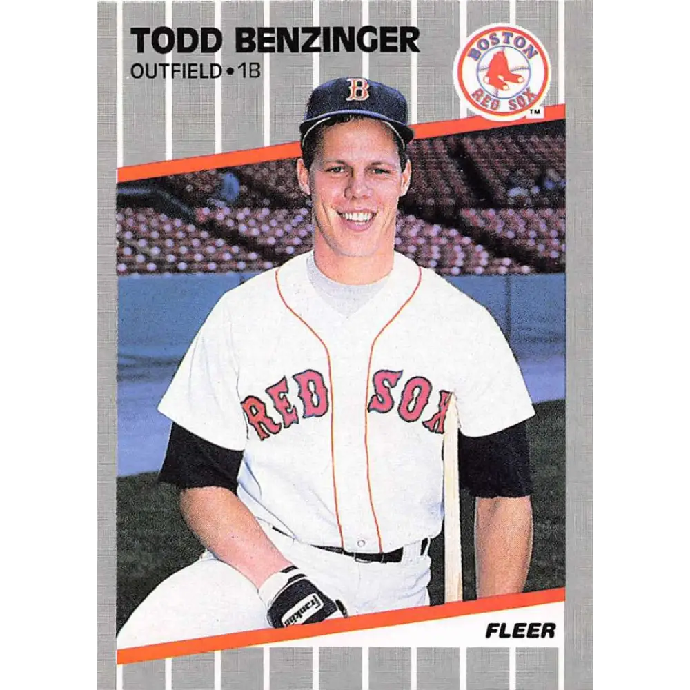 1989 Fleer #79 Todd Benzinger EX Excellent Boston Red Sox Baseball Card  Image 1