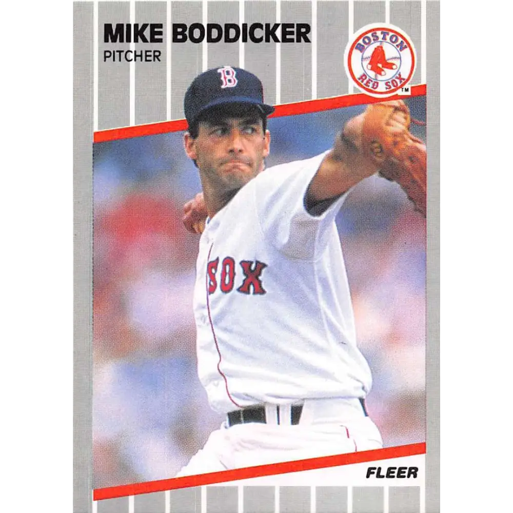 1989 Fleer #80 Mike Boddicker EX Excellent Boston Red Sox Baseball Card  Image 1