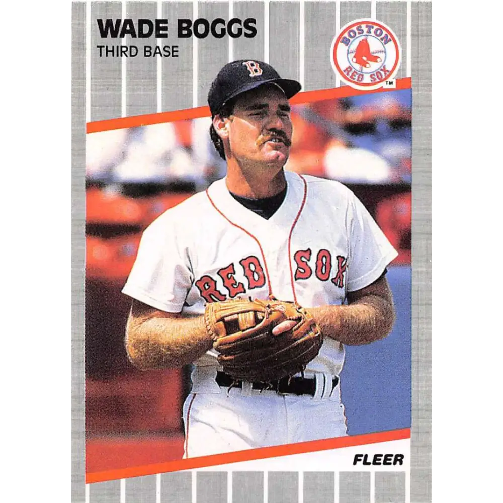 1989 Fleer #81 Wade Boggs EX Excellent Boston Red Sox Baseball Card  Image 1