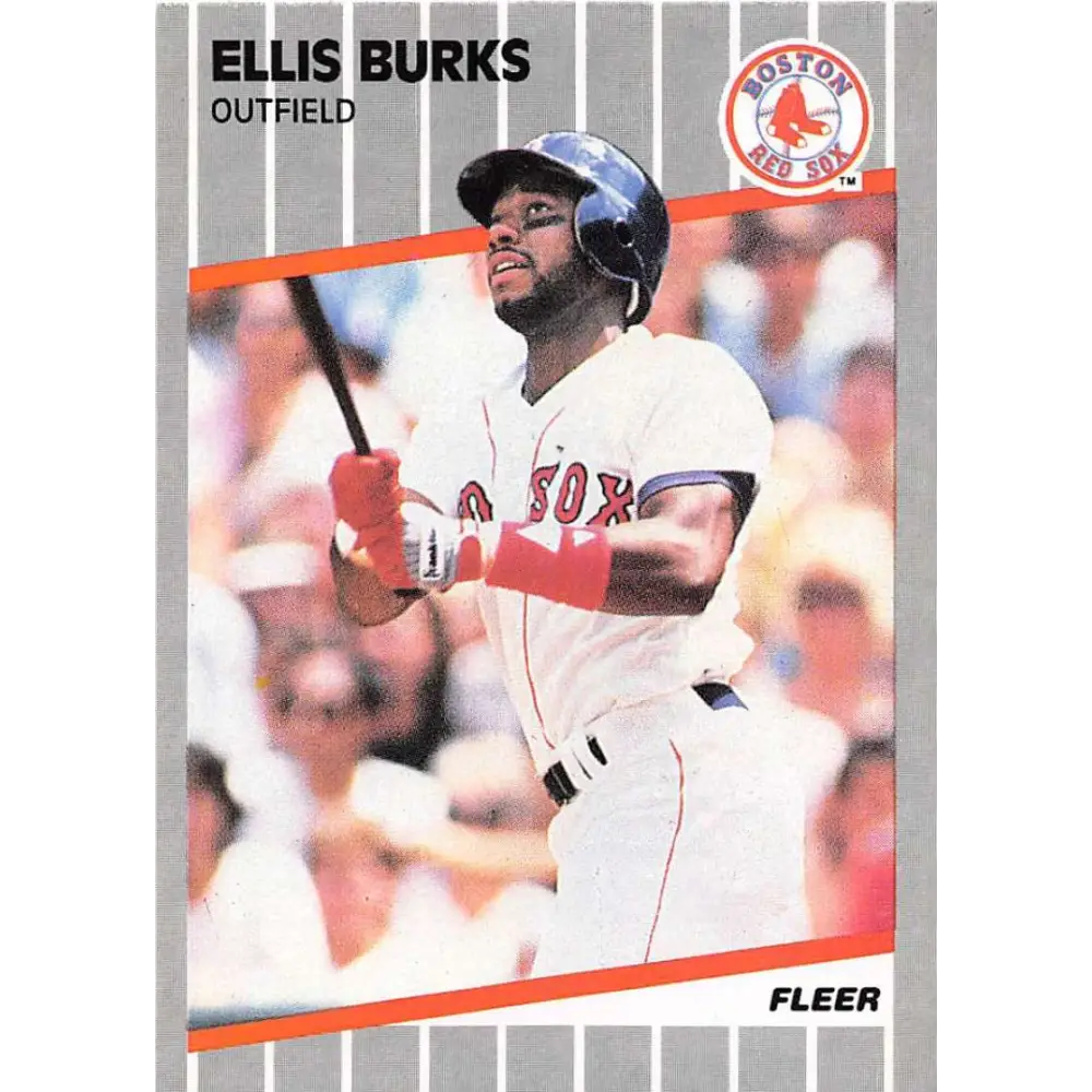 1989 Fleer #83 Ellis Burks EX Excellent Boston Red Sox Baseball Card  Image 1
