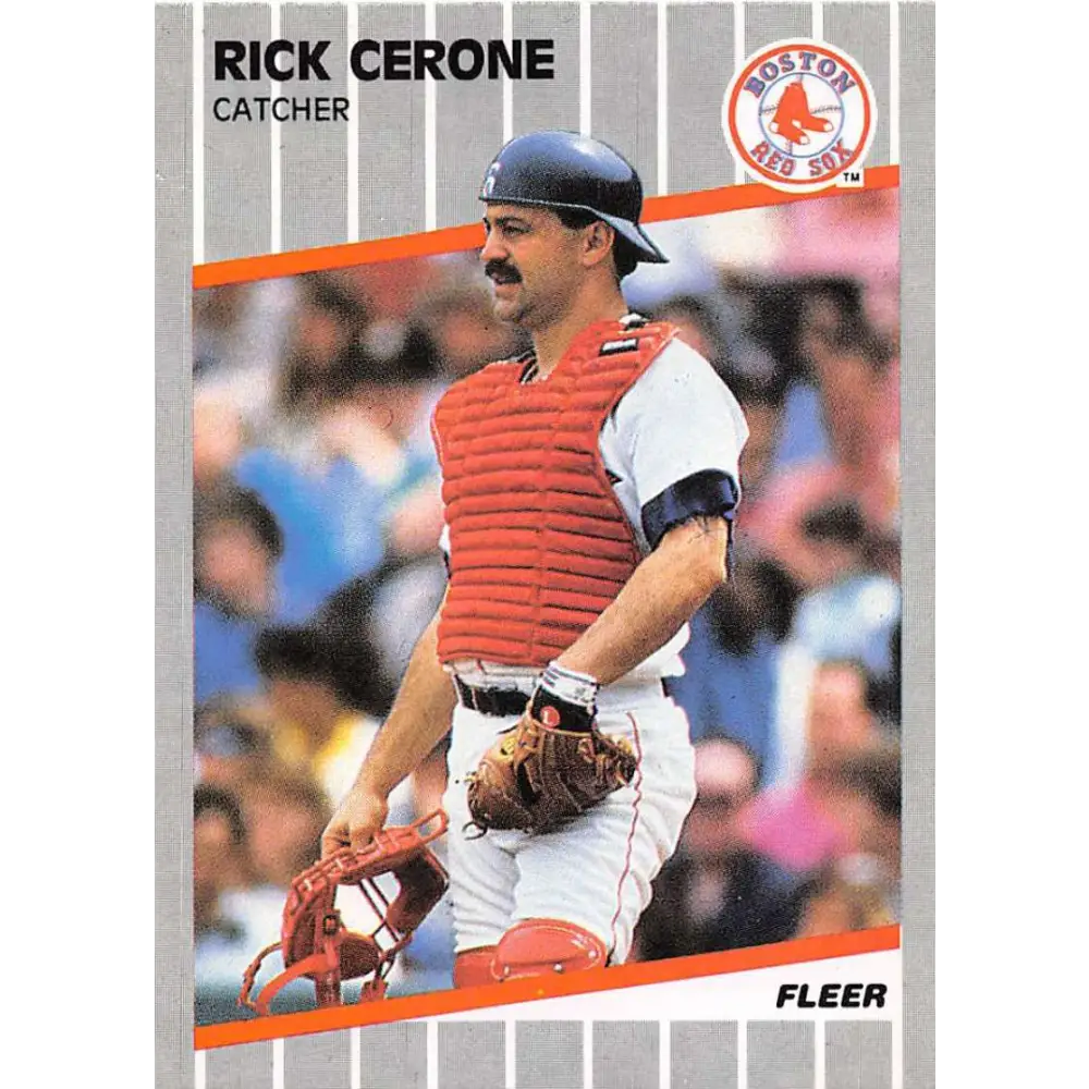 1989 Fleer #84 Rick Cerone EX Excellent Boston Red Sox Baseball Card  Image 1