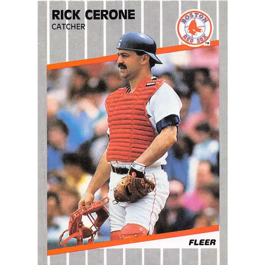 1989 Fleer #84 Rick Cerone EX Excellent Boston Red Sox Baseball Card  Image 1