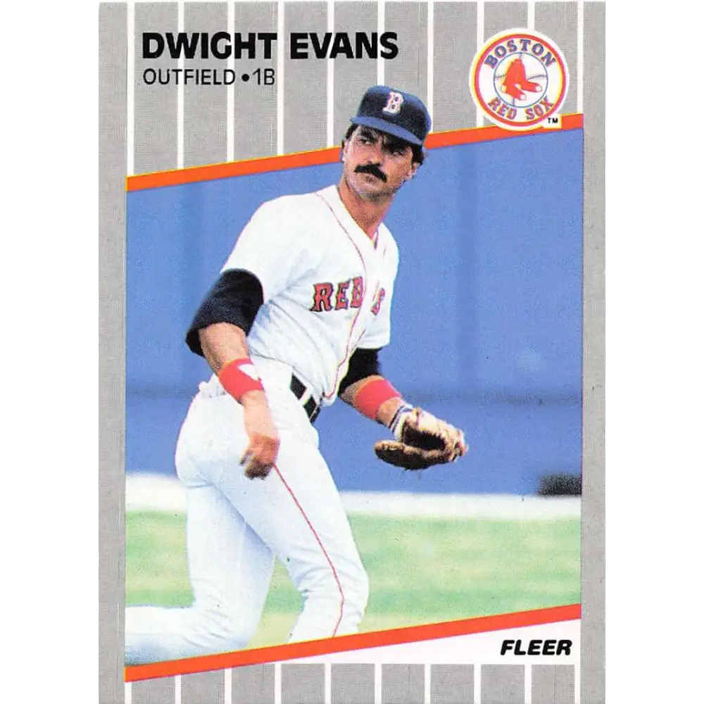 1989 Fleer #87 Dwight Evans EX Excellent Boston Red Sox Baseball Card  Image 1