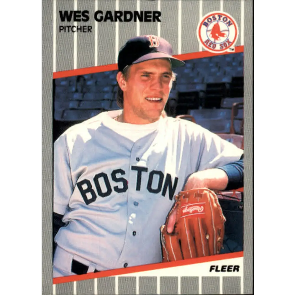 1989 Fleer #88 Wes Gardner EX Excellent Boston Red Sox Baseball Card  Image 1
